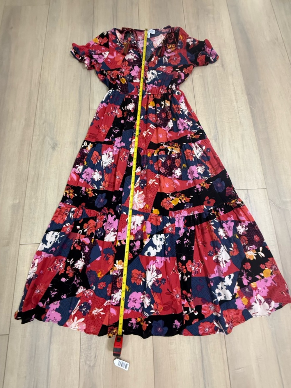 Jessica Simpson Multicolor Floral Maxi Dress with V-Neck - Picture 4 of 6